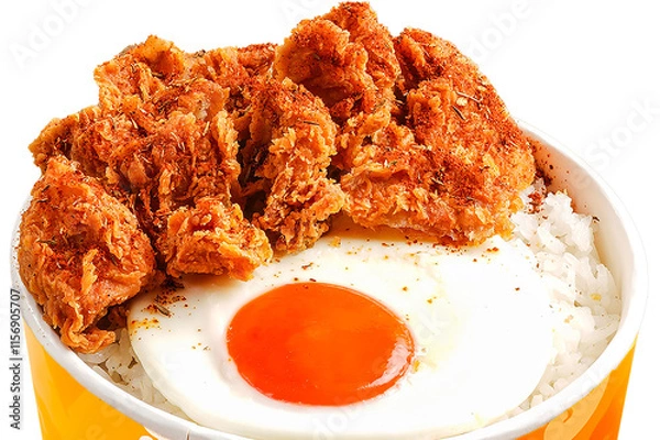 Obraz Truffle Chicken Cajun Spice with Egg