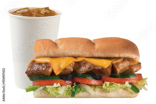 Obraz Sandwiches with Softdrink