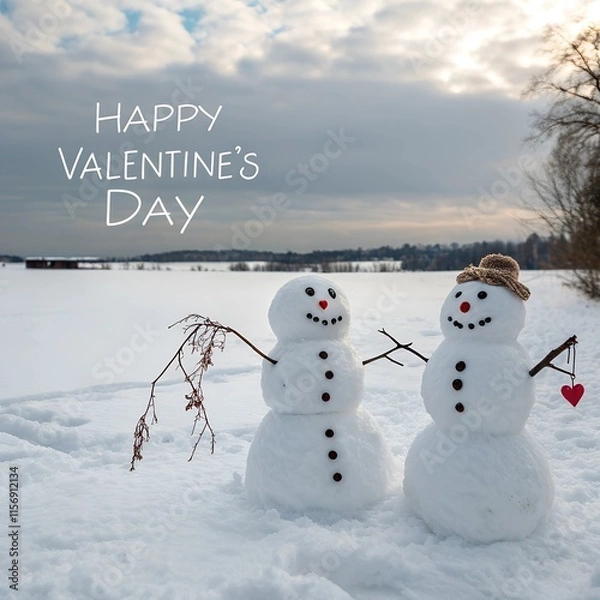 Obraz Celebrate Togetherness with Unique "Happy Valentine's Day" Artwork
