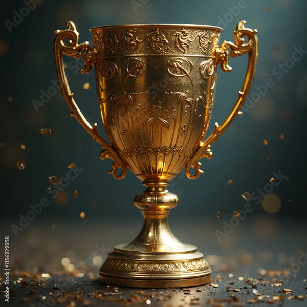 Obraz trophy and achievement image created with artificial 