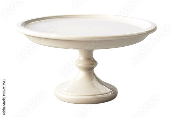 Fototapeta Cake Stand Lid for Freshness - Isolated on White Background