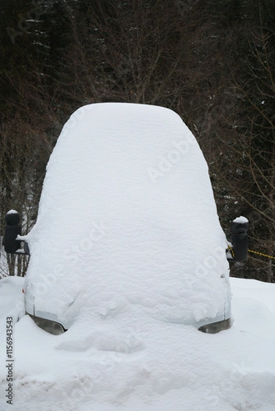 Obraz Cars under snowdrift