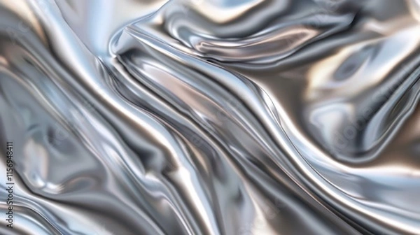 Fototapeta Sleek Silver Metallic Texture – Perfect for Modern and Luxurious Design Projects