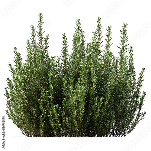 Fototapeta The neatly trimmed bushes create a beautiful, green landscape isolated transparent background.3d rendering