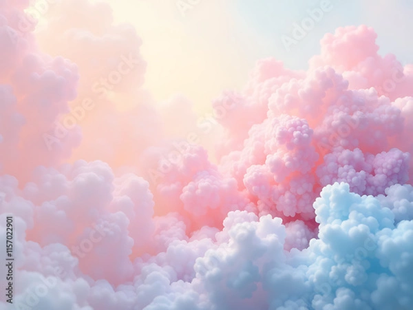 Fototapeta Soft Pastel Colors Blend Together In A Vibrant Abstract Background Creating A Soothing Visual Atmosphere. 00003