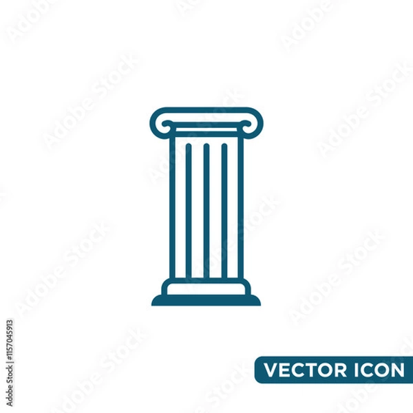Obraz Simple Pillar Law Icon Design Template 