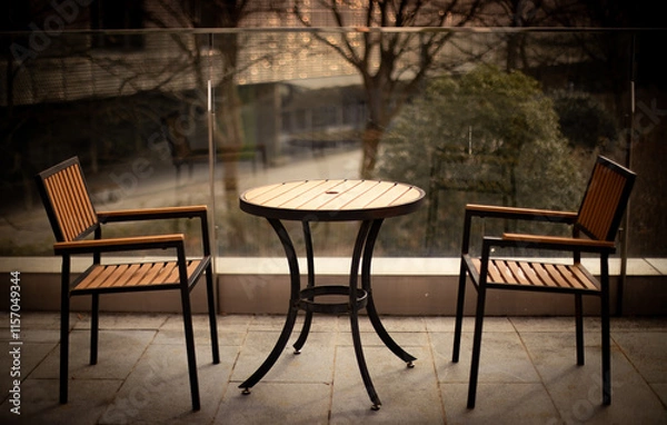 Fototapeta table and chairs