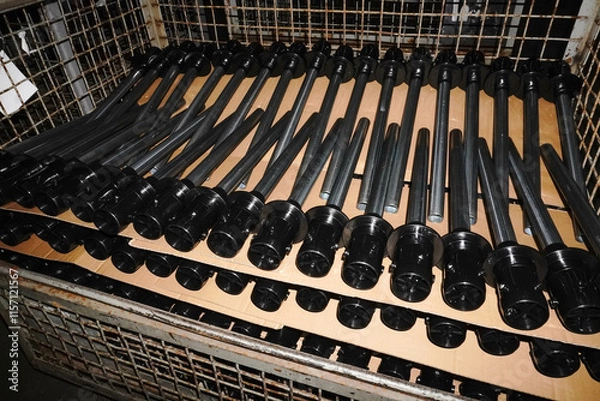 Fototapeta Manufacturing components in a factory