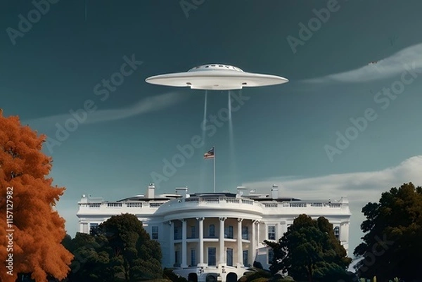 Fototapeta UFO, transparent background, isolated image, generative AI
