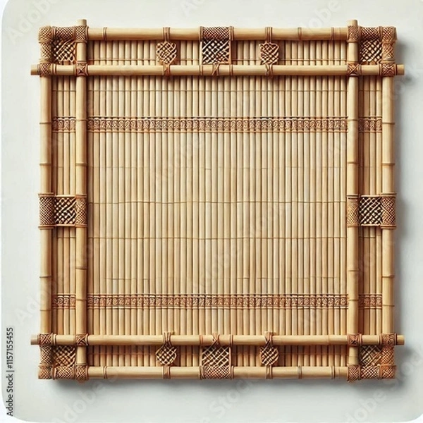 Obraz bamboo mat isolated on white