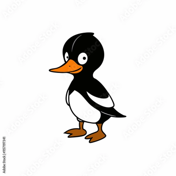 Fototapeta penguin with ice cream