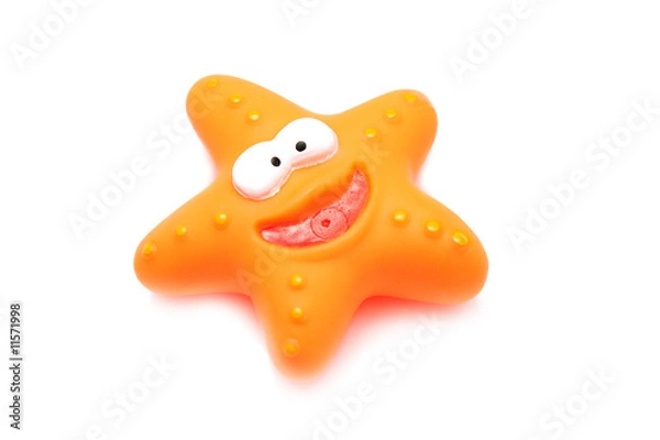 Obraz orange sea star isolated on white