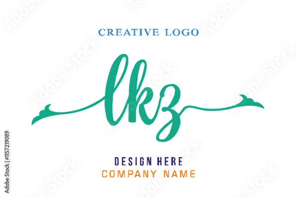 Fototapeta LKZ lettering logo is simple, easy to understand and authoritative