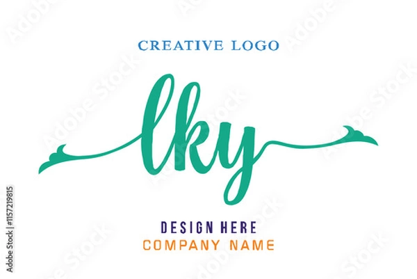 Obraz LKY lettering logo is simple, easy to understand and authoritative