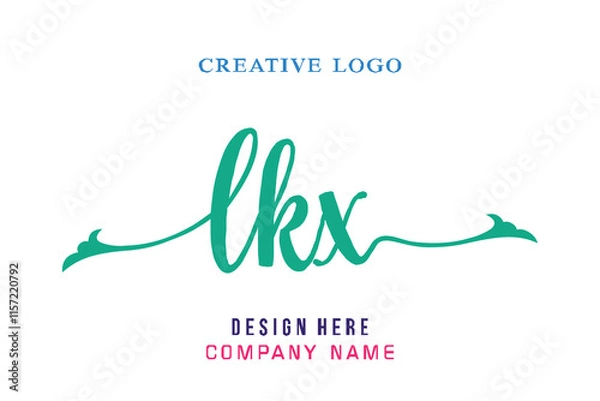 Fototapeta LKX lettering logo is simple, easy to understand and authoritative