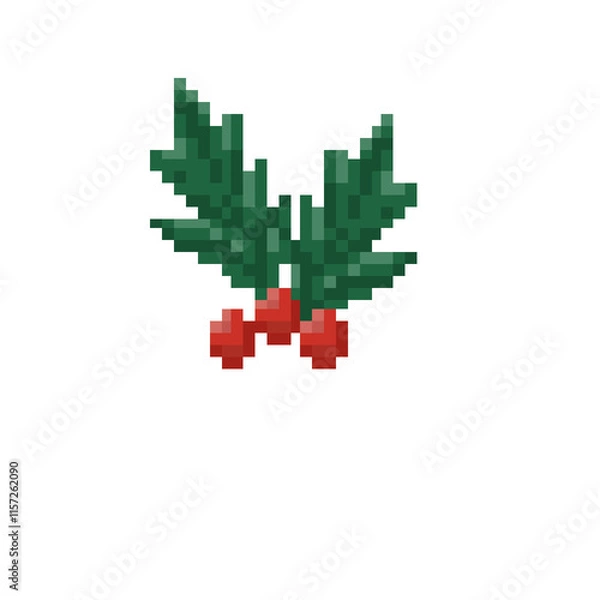 Fototapeta pixel art red berry