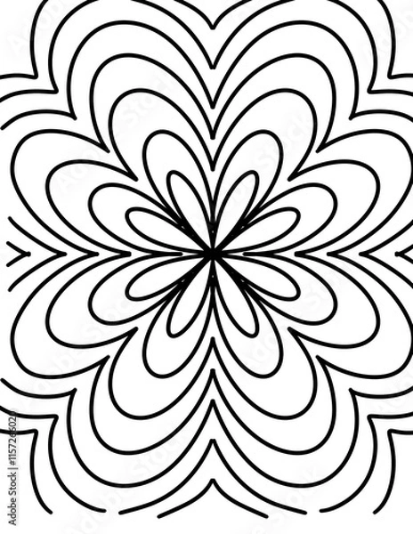 Fototapeta Line Pattern Drawing And Design