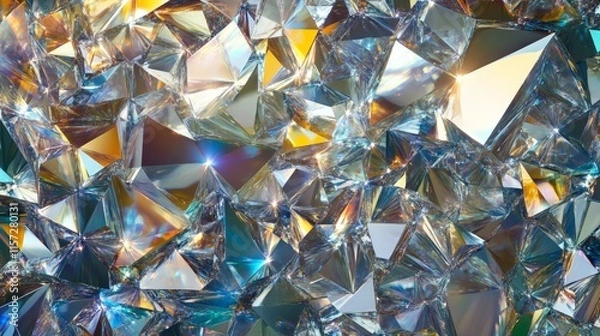 Fototapeta Shimmering Crystals Reflect Light in a Captivating Display of Brilliance and Color