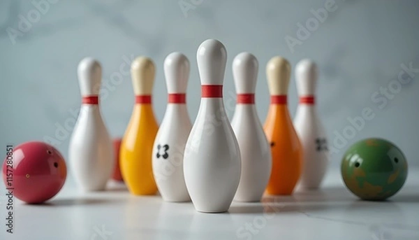 Obraz bowling ball and pins