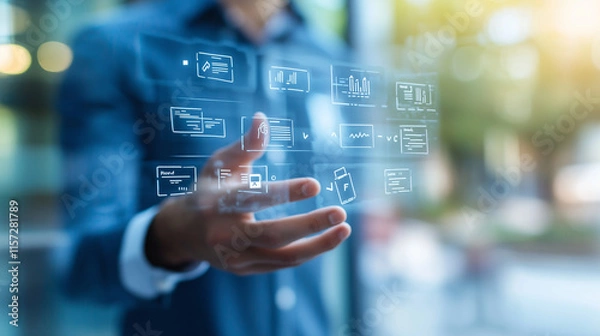 Fototapeta Multilingual Interface for Global Business Communication