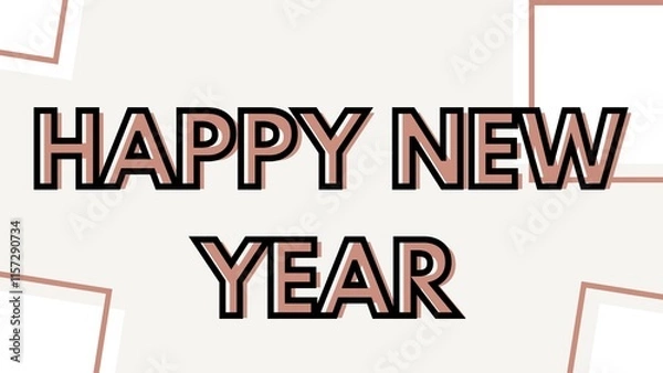 Obraz Happy new year letters banner, Happy new yeaR illustration. use forposter, banner, flyer, background