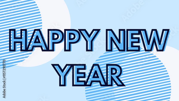 Obraz Happy new year letters banner, Happy new yeaR illustration. use forposter, banner, flyer, background