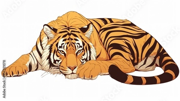 Obraz Dynamic Tiger Slogan Graphic for Design Projects and Marketing Campaigns