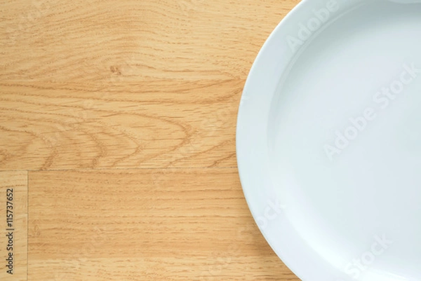 Fototapeta Empty Dish on Table Background