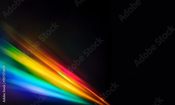 Fototapeta Abstract Prism Light Flair Background, Rainbow, Colorful Light