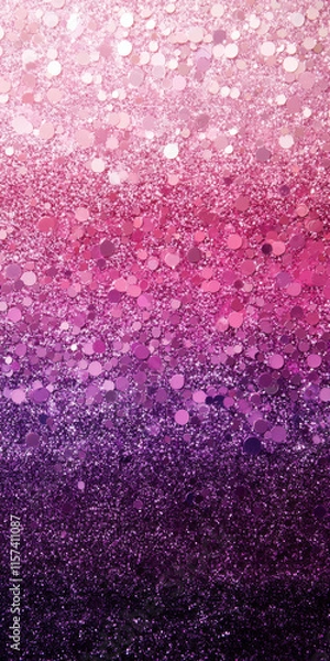 Fototapeta Lilac and rose pink metallic gradient with sparkling glitter and fine noise texture