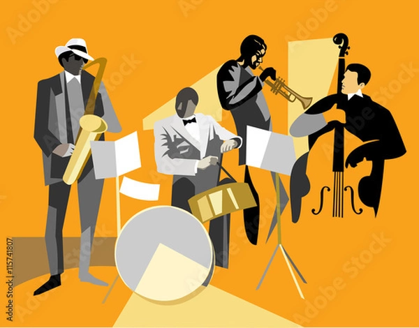 Fototapeta Jazz musicians