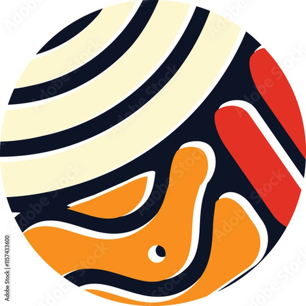 Obraz Abstract african multicolored pattern on white