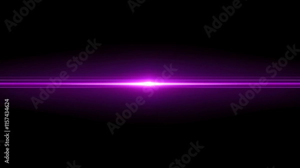 Obraz Vibrant purple light beam on a black background