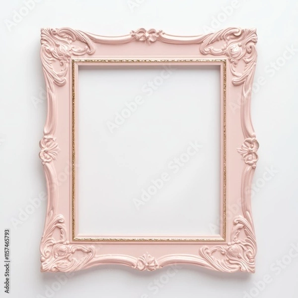 Fototapeta Pink Ornate Frame Mockup 