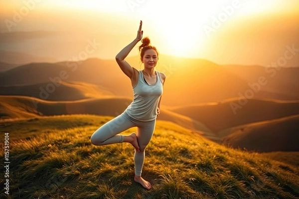 Obraz Yoga Serenity at Sunrise