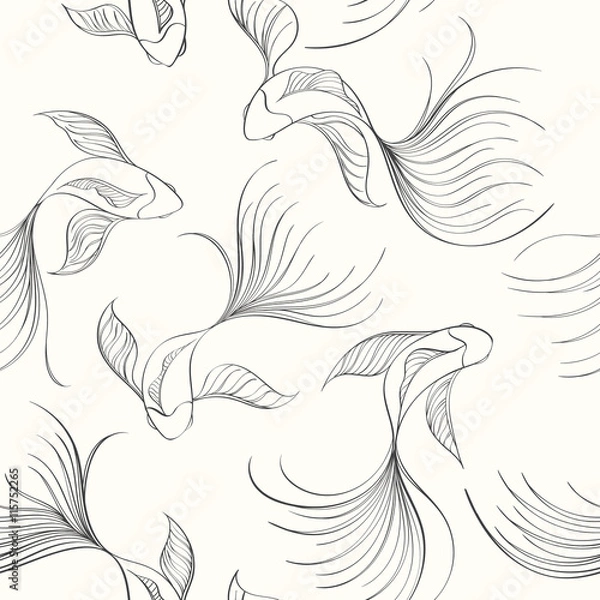 Obraz fish seamless pattern