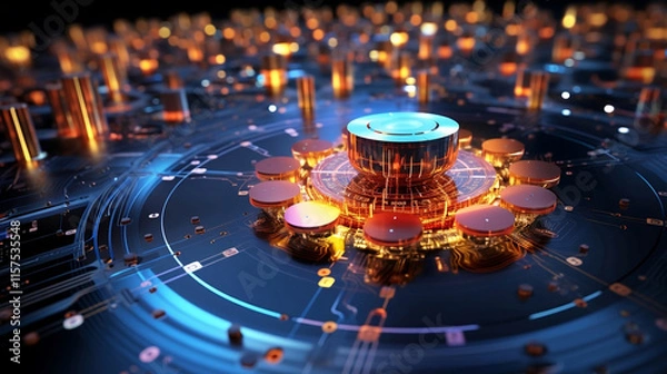 Fototapeta Quantum computing using quantum phenomena