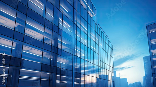 Fototapeta Modern architecture of the business center of the city