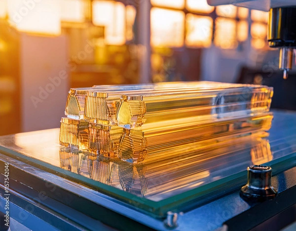 Fototapeta Plexiglass parts for cnc machine. Acrylic form machine parts, laser cutting and engraving