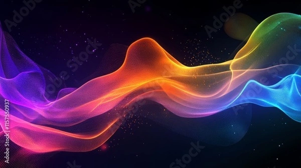 Obraz Abstract colorful wave background