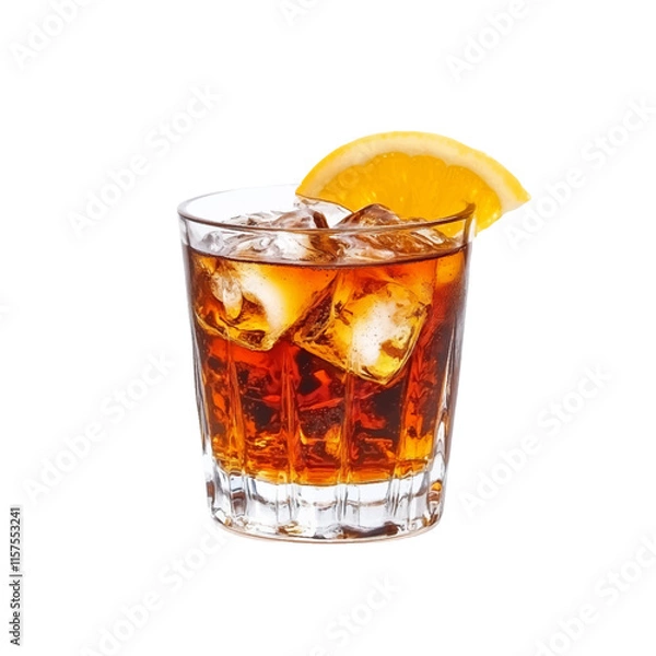 Fototapeta Cocktail Vector isolated or on white background. Mocktail. Summer soda