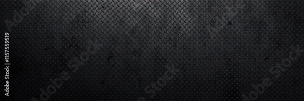 Fototapeta Textured Black Metal Background with Diamond Plate Design, Ideal for Industrial, Grunge, and Modern Visual Projects, Perfect for Websites, Advertisements, and Graphic Designs