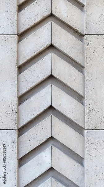 Fototapeta Elegant herringbone pattern on a smooth gray pavement in contemporary design