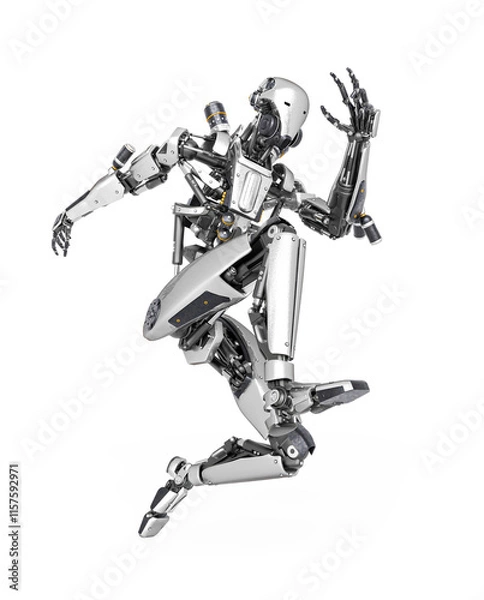 Obraz apocalypse cyborg is jumping fast