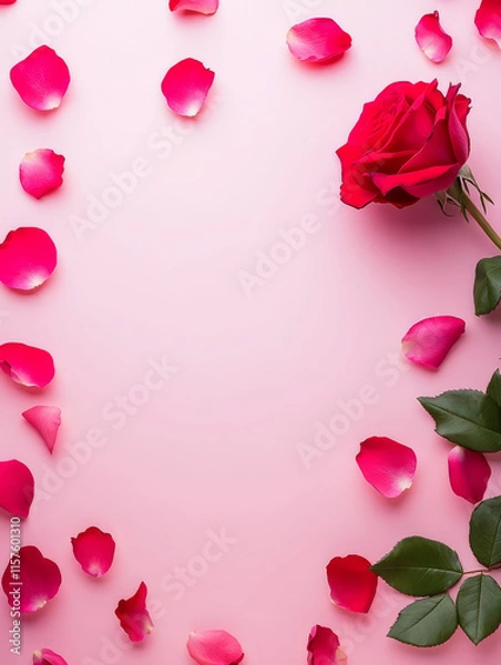 Fototapeta rose border, generative AI