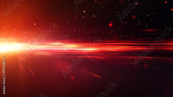 Fototapeta futuristic abstract background with gold bokeh lights. ai generated