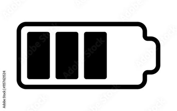 Obraz battery icon Horizontal vector illustration