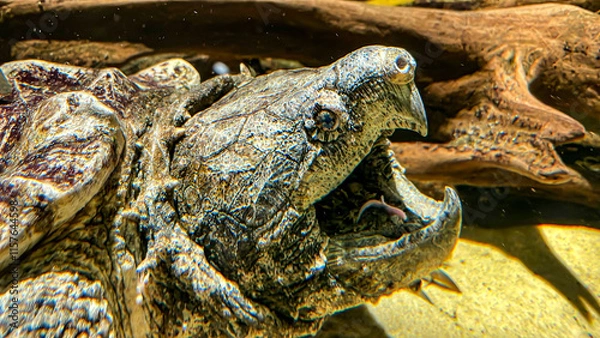 Obraz Ein Portrait einer Geierschildkröte.