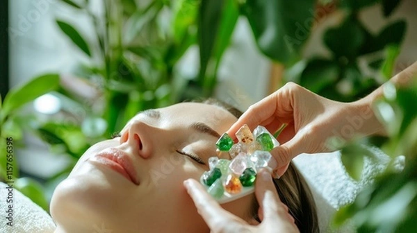 Obraz Holistic Healing Session in a Tranquil Environment