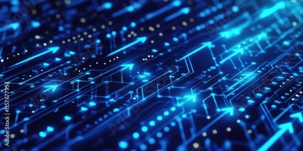 Fototapeta A detailed view of a computer's internal components